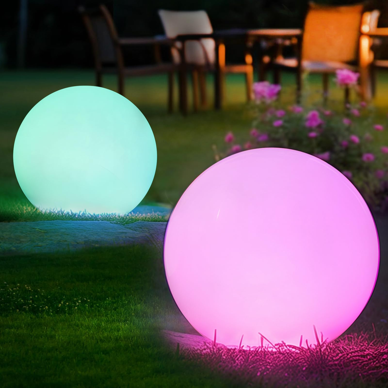Sfera Luci Natale Solare 30 Cm Con 96 LED E Telecomando – 8 Modalità, IP65, Pieghevole, Bianco