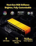 Lexar THOR Z Series RGB DDR5 RAM 32GB Kit (2x16GB) 6000 MHz CL36, DRAM 288-Pin UDIMM Desktop, PC High-Performance Gaming Computer Memory for Intel XMP 3.0/AMD EXPO, On-die ECC/1.4V - 4