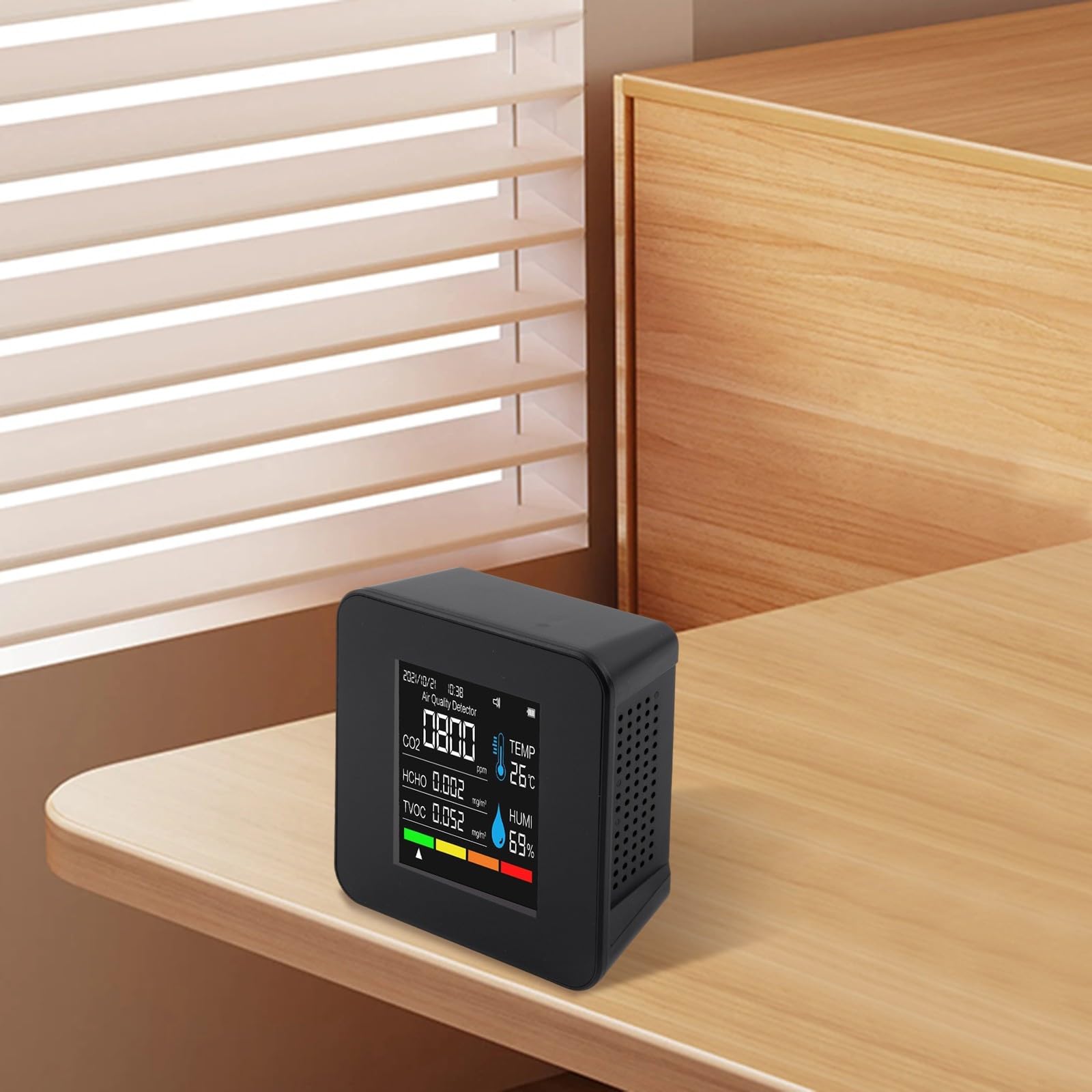 9 In Misuratore di Qualità Dell'aria Misuratore PM2.5 Rilevatore Con BT App Controllo Per Casa Ufficio Scuola