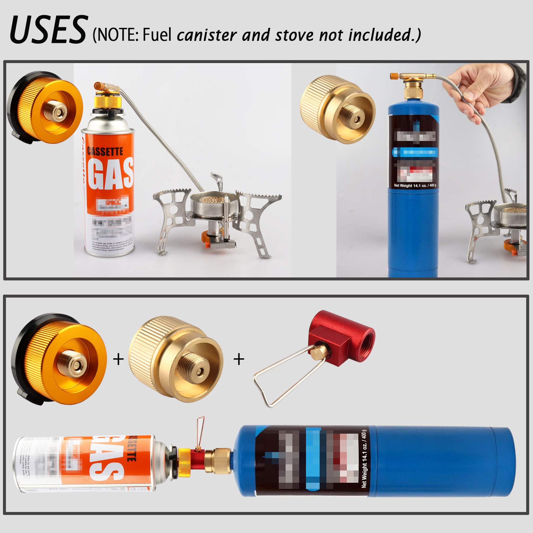 Camping Stove Burners Propane Refill Adapter Gas Tank Shifter LPG Saver