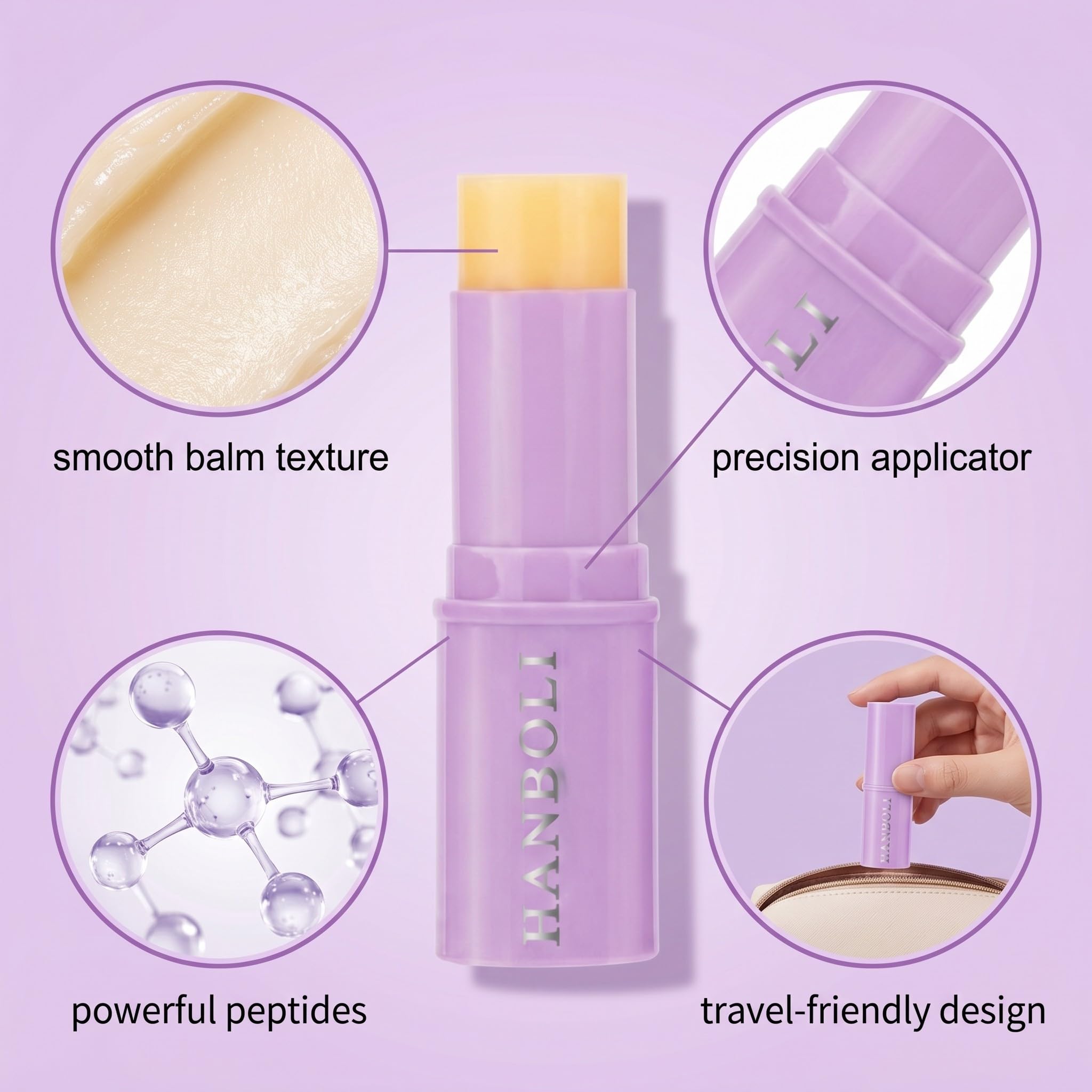Stick Coreano Viso Antirughe con Collagene e Calcio, Balsamo Multiuso Idratante per Contorno Occhi, Viso e Collo, Peptide Eye Serum Stick per Tutti i Tipi di Pelle, 1 Pezzo