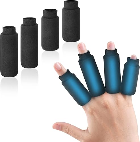 Rarest Mangas de hielo para dedos, 4 paquetes de hielo para dedos, pulgares y dedos de los pies, terapia de frío caliente para artritis, tendinitis,