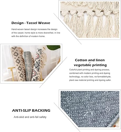 Miniatura 6 de Alfombra bohemia para dormitorio de niños, sala de juegos, guardería, bonita alfombra celestial sin costuras de dibujos animados bebé estampado una