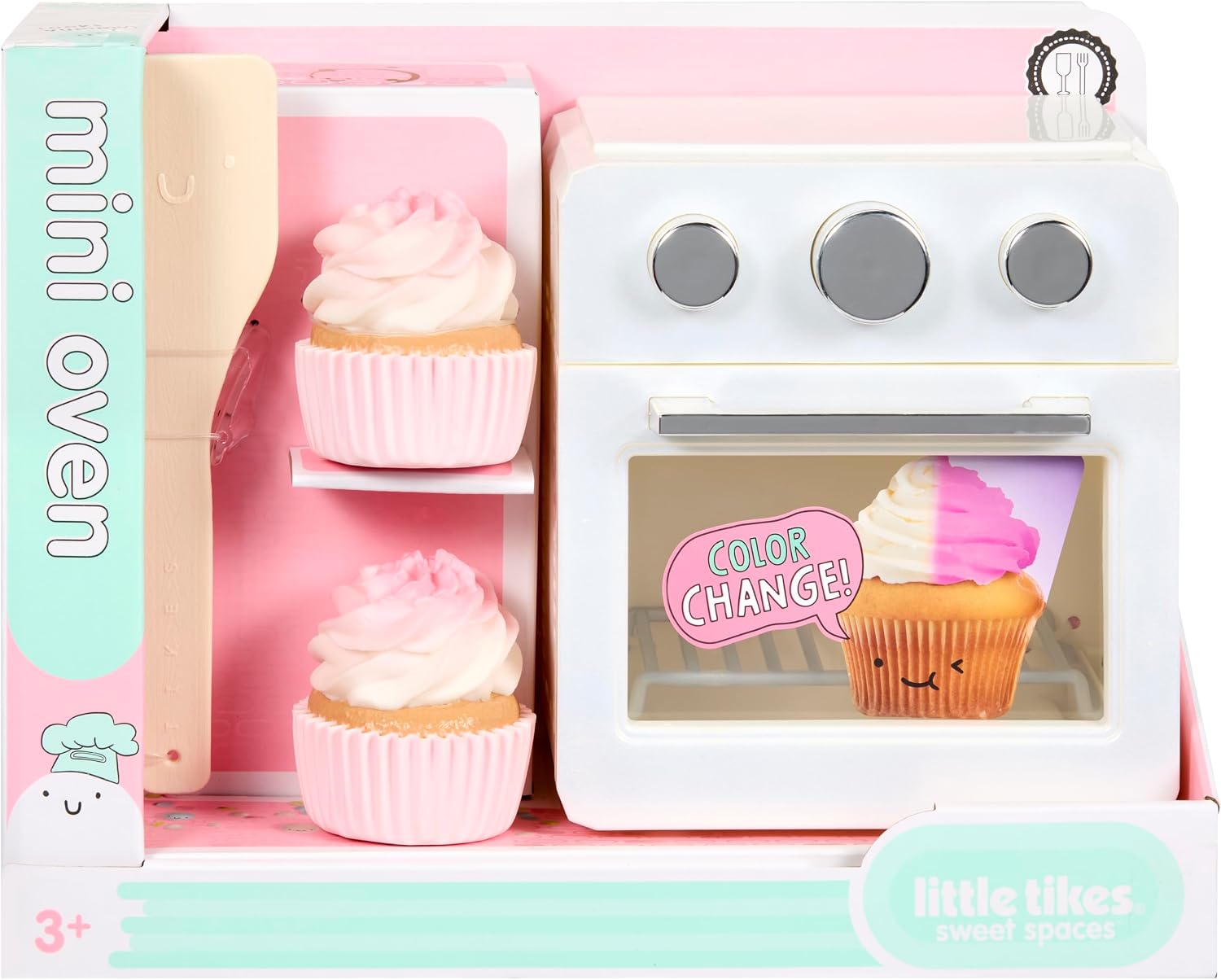 Little Tikes Sweet Spaces Mini Oven – White, Imaginative Play, Pretend Play Kitchen, Boys and Girls Ages 3+ Years
