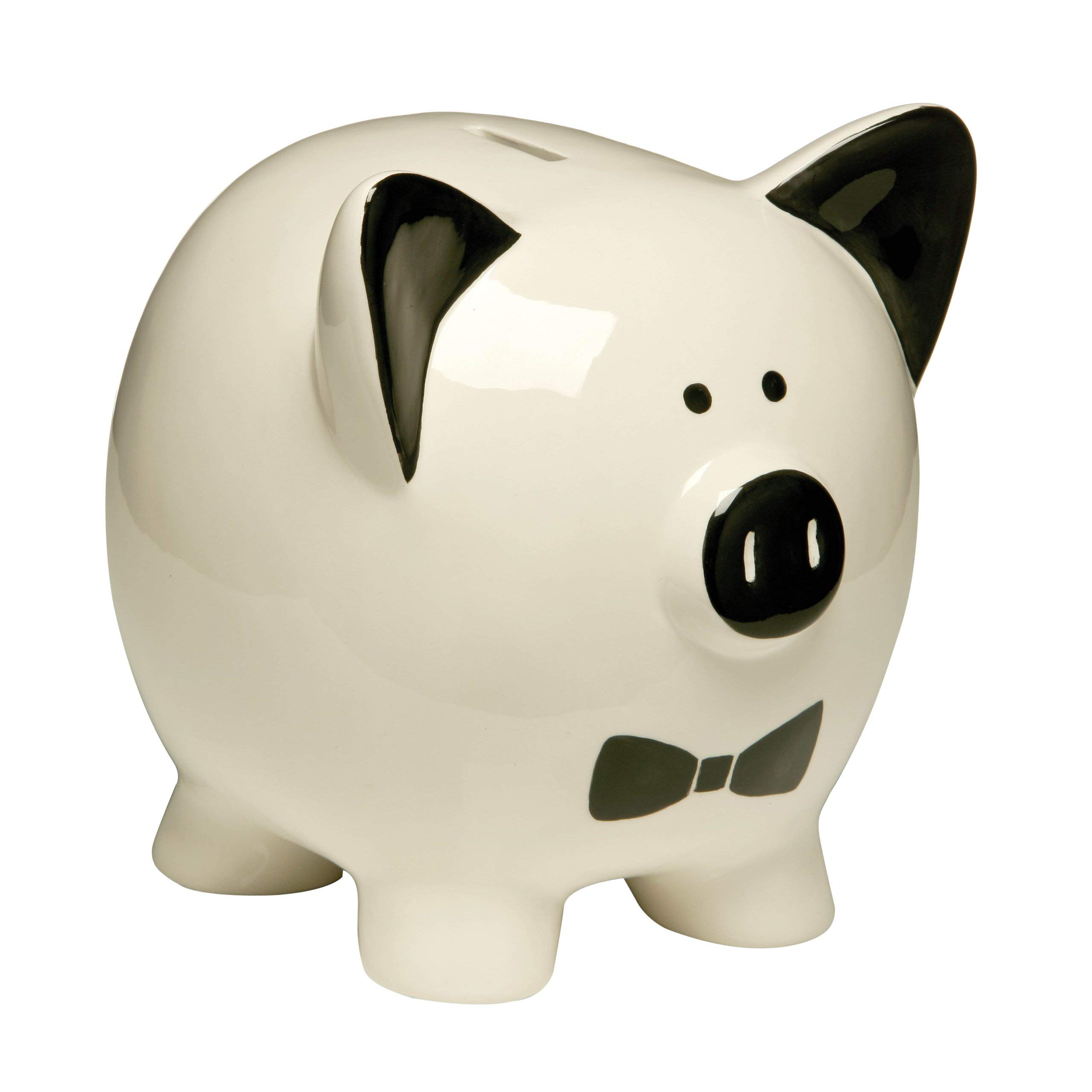 Premier Black Housewares Tux Ceramic Piggy Bank