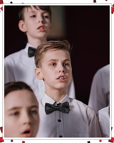 Miniatura 6 de Zhanmai 20 corbatines para niños, preatados, a granel, con banda ajustable para el cuello para niños, boda, fiesta de cumpleaños, Estilo clásico