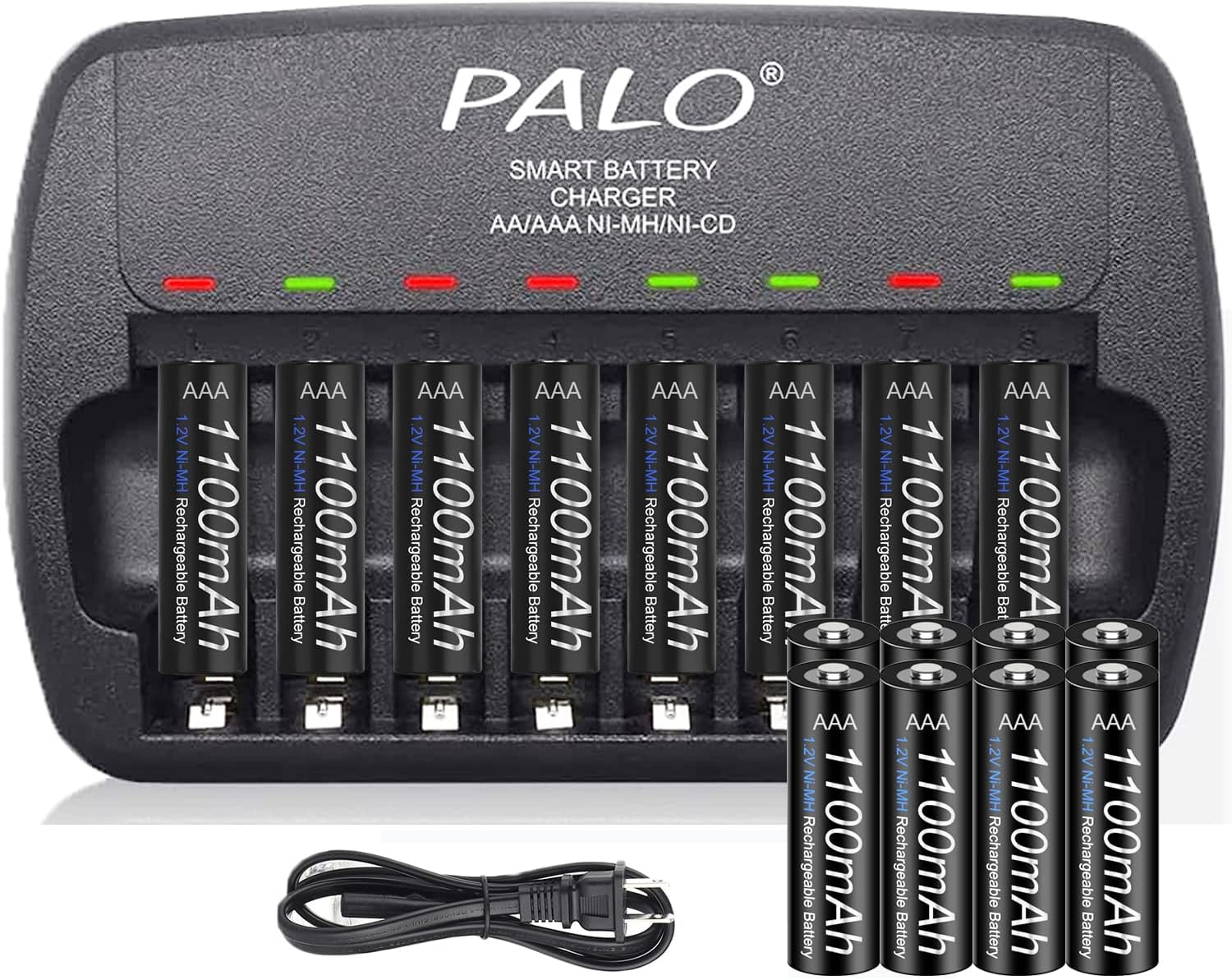 Palowextra 16 Packs AAA Rechargeable Batteries Packs with