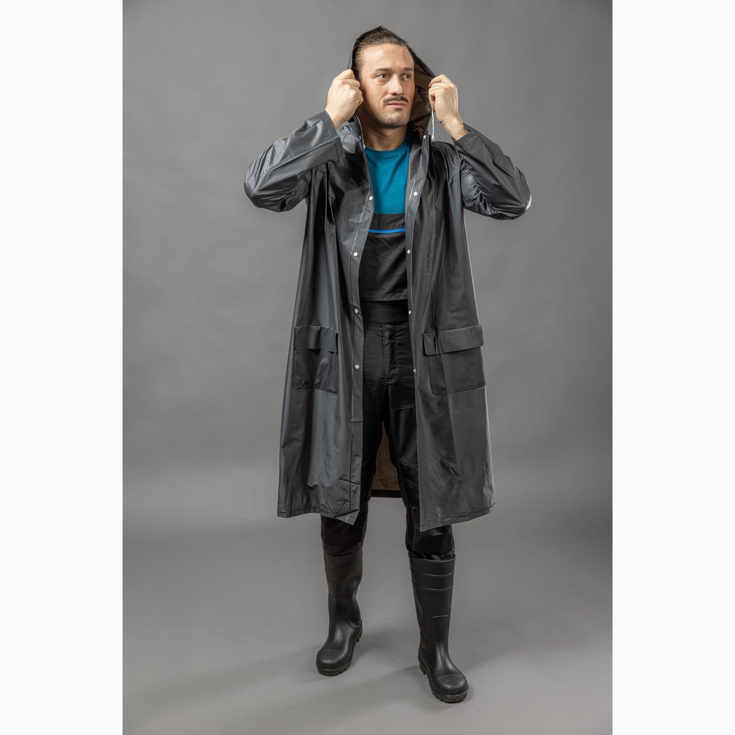 Högert Technik - RITTER Schutzstiefel Gummistiefl | Wasserdichter Sicherheitsstiefel und Arbeitsstiefel | Sicherheitsgummistiefel | EN ISO 20345 | S5 SRA schwarz 43