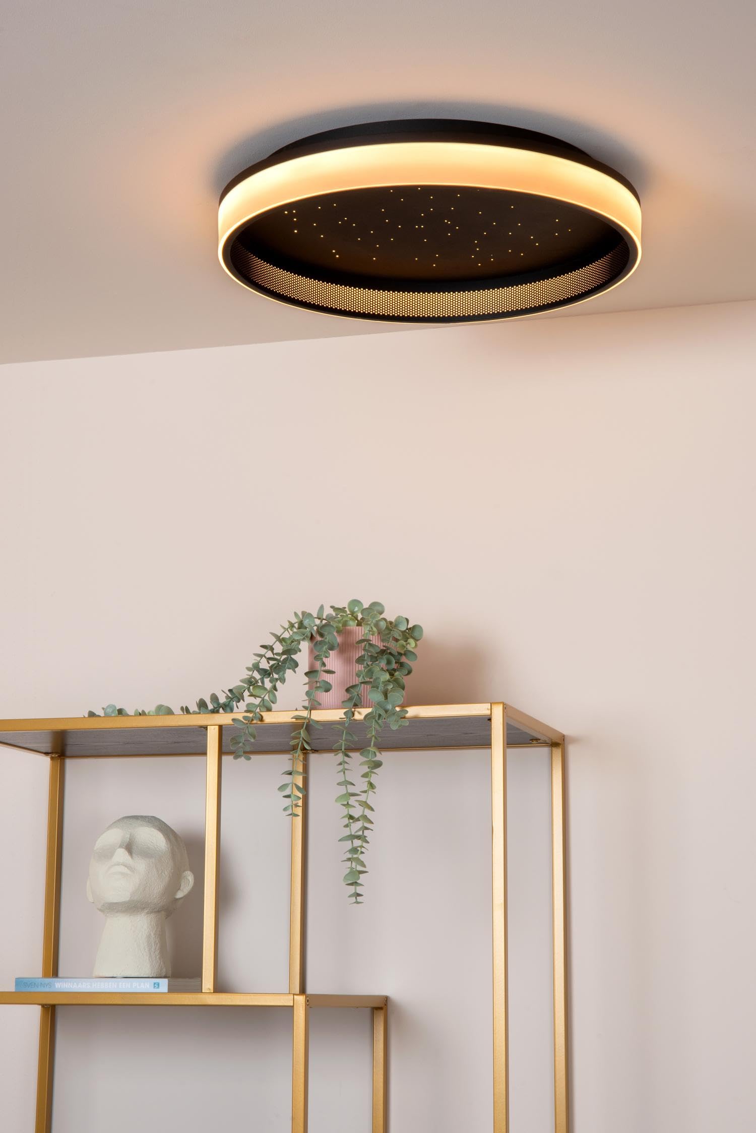 LUCIDE ESTREJA - Lámpara de techo - Ø 40 cm - LED 3 StepDim - CCT - 2500K/3000K - Negro