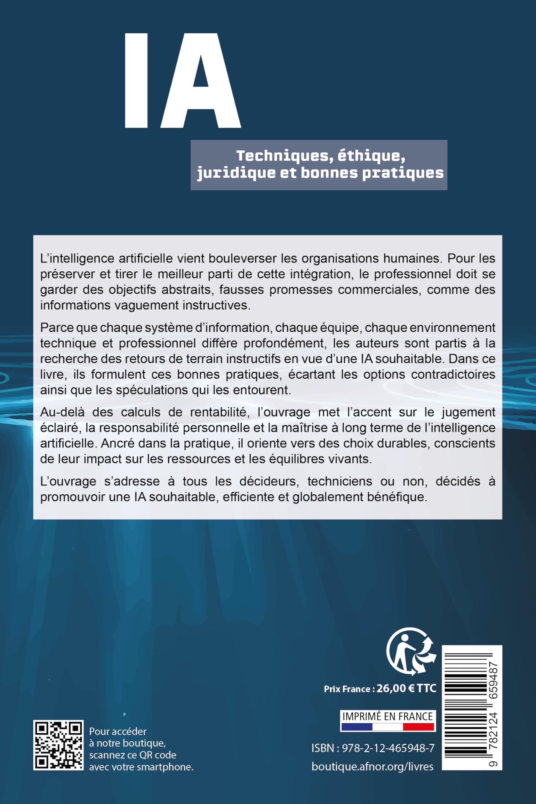 IA : Techniques, éthique, juridique et bonnes pratiques