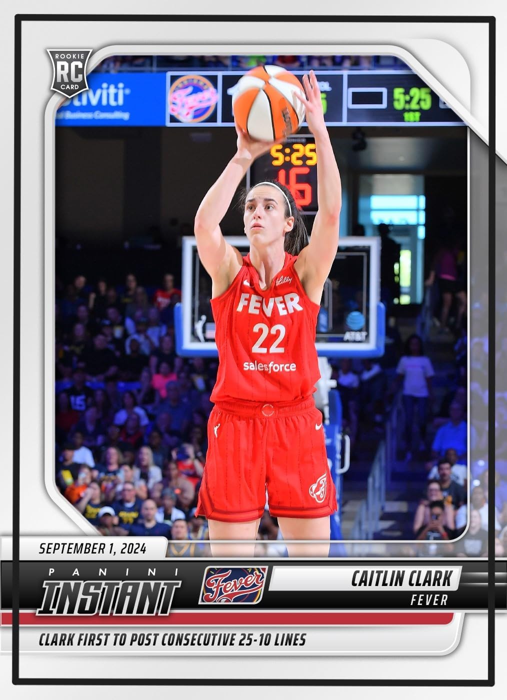 2024 Panini Instant WNBA Caitlin Clark #195 Indiana Fever Rookie RC Basketball Card