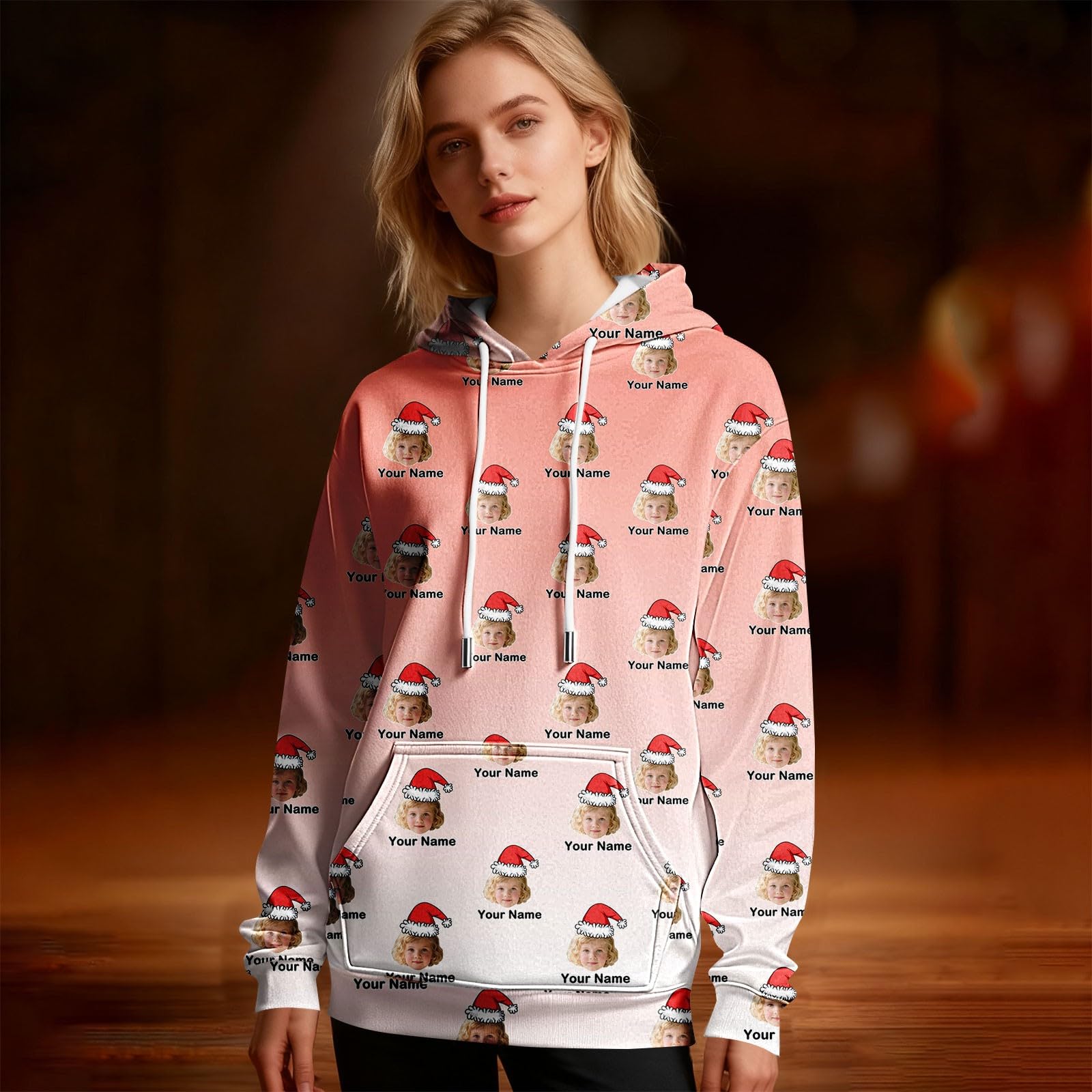 Sudadera Original Hombre Negra con Capucha Personalizada, Diseño Divertido De Navidad Chaquetones Invierno (Light Pink, XXL) Ropa Deporte Playa Chaqueta Verano Camiseta Ciclismo Trabajo