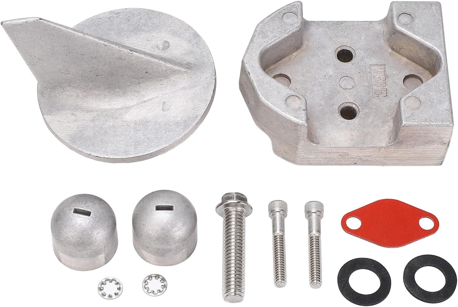 Boat Aluminum Anode Kit, Marine Anode Set Replacement for MerCruiser MR Alpha One Drive 1984–1991, Includes Trim Tab Gimbal Nut Driveshaft Plate Anodes for Galvanic Prote