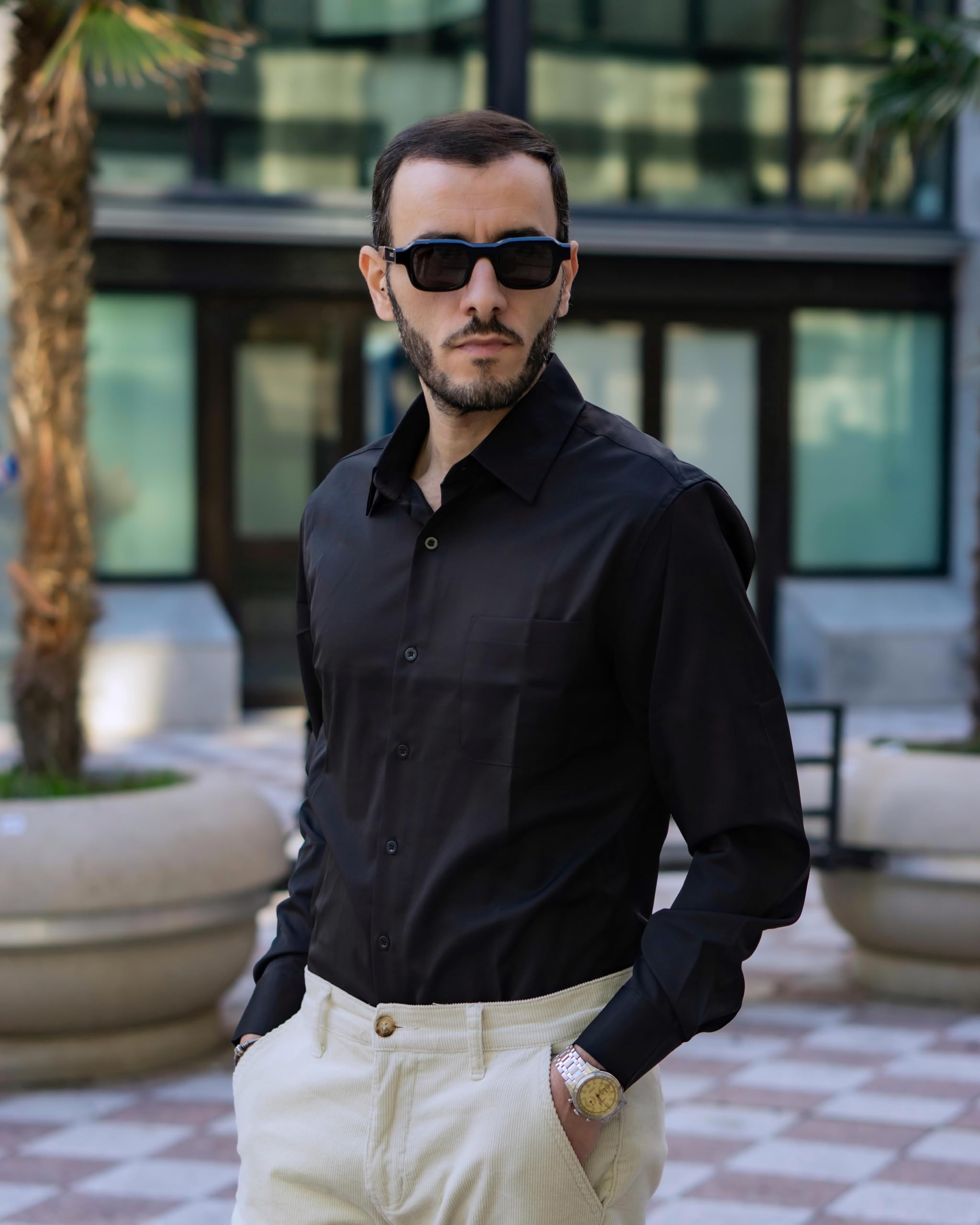 COOFANDY COOFANDY Men's Shirt Long Sleeve Button Down Non-Iron Casual Shirts Business Casual Regular Fit Plain Shirts in use