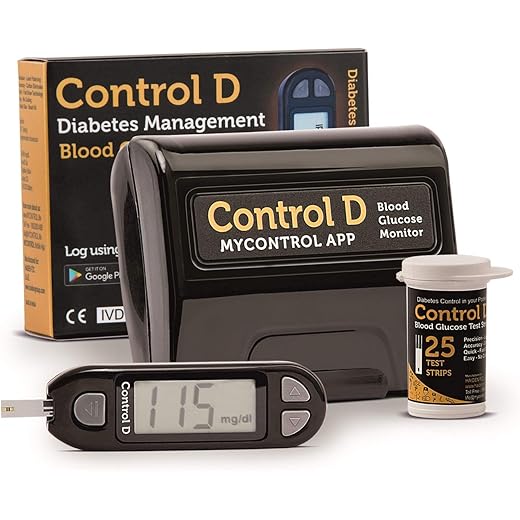 Control D Glucometer + 25 Strips