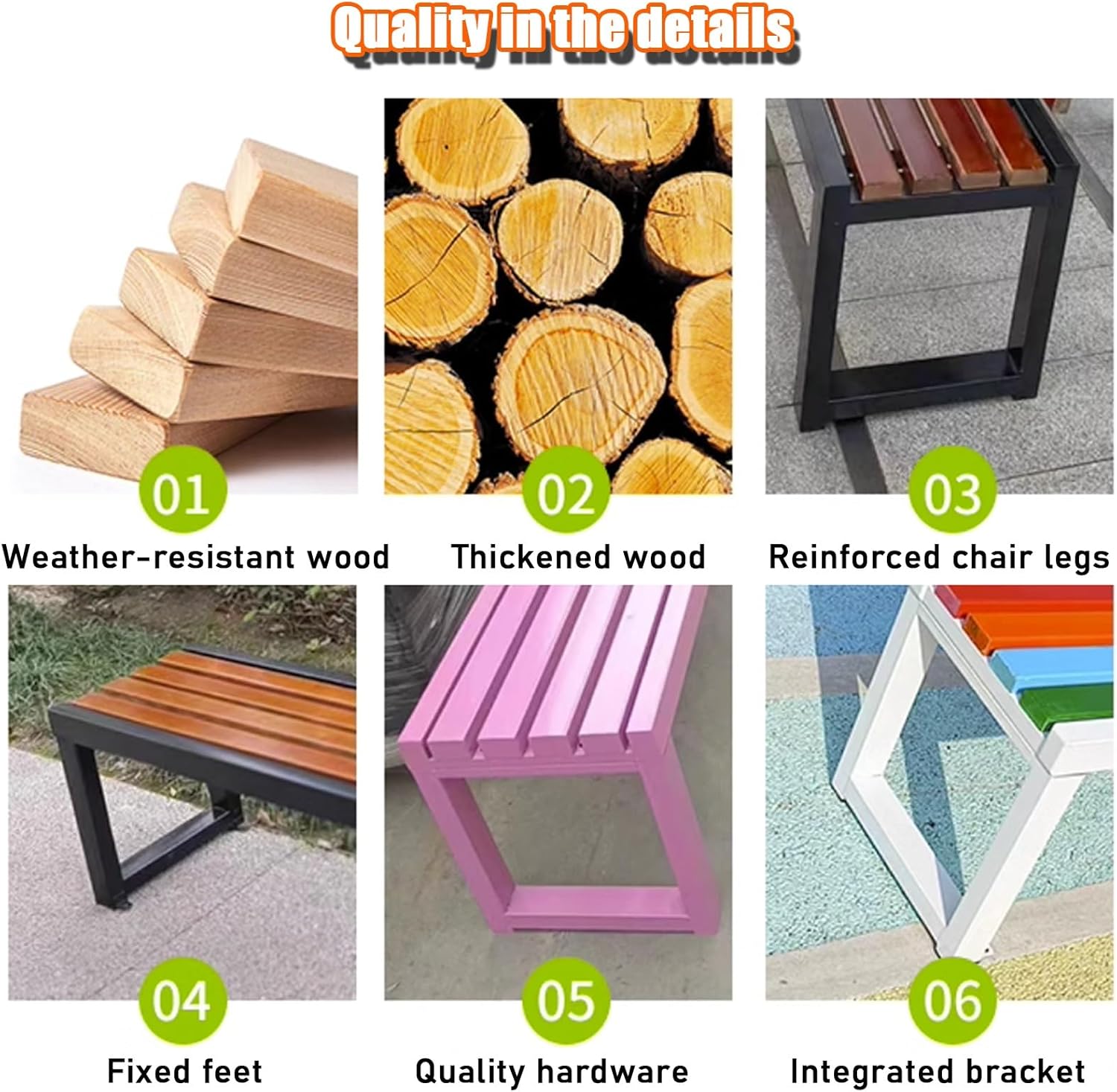 YVYKFZD Outdoor Patio Garden Bench, Traditional Park Bench Seat, Backless Benches Loveseat Chair, Minimalist Leisure Chair Seat, for Beach, Sunbathing, Pool, Lawn, Porch, Path(P,100cm/39.3")