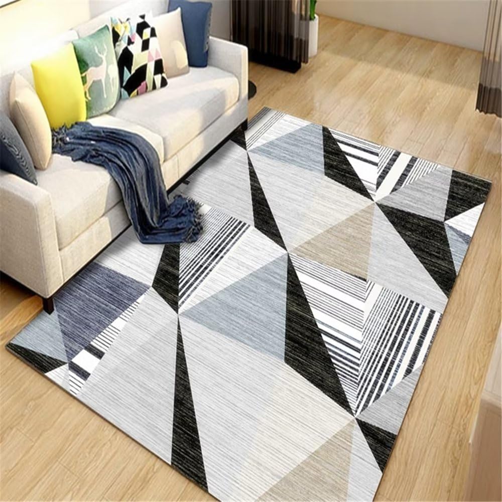 Moquette gris de décoration au design abstrait chic pour grand séjour