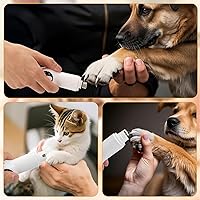 Vista 3 de Palksky - Cortauñas para perros para aseo - Recortadora eléctrica 2 en 1 mejorada con molinillo de uñas, recortadora de patas de perro recargable e