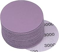 Vista 19 de uxcell 30 discos de lijado morados de 3 pulgadas, 1200 granos, gancho y bucle, papel de arena profesional de óxido de aluminio, pulido húmedo y seco