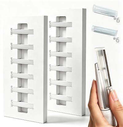 12PCS Upgrade Rlissfiose Dermaplaning Razor Replacement Blades(6 fine-mesh and 6 coarse-mesh) Set, One-Click Installation,Easy Cleaning,Compatible with Rlissfiose Sonic Facial Razor