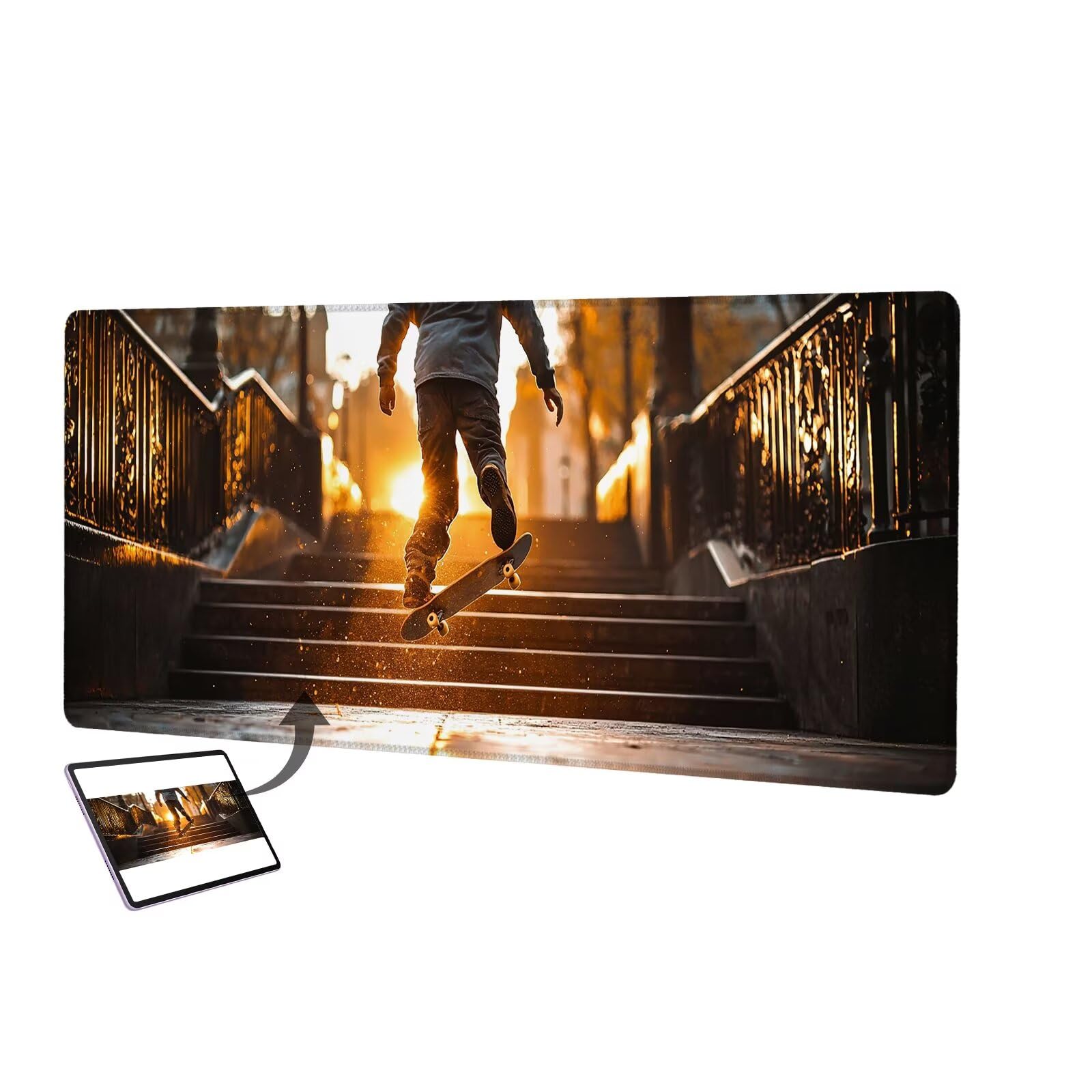 Niestandardowa podkładka pod mysz ze zdjęciem, 1200 x 600 mm wodoodporna niestandardowa podkładka pod mysz do gier, pod biurko z antypoślizgową podstawą, dodaj zdjęcia, pomysł na prezent dla graczy,