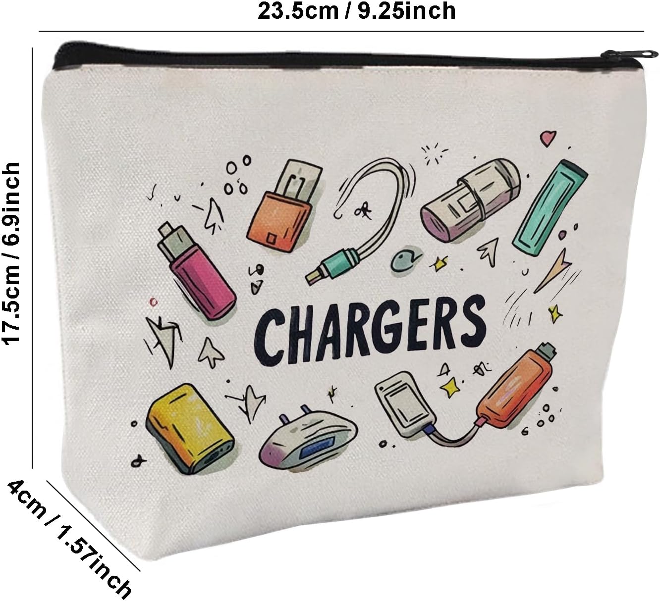 Makeup Bag for Women Travel - Zipper Cosmetic Storage Bag with Vibrant Designs, Soft Fabric & Multi-Use Functionality (Gift for Birthdays, Graduation, Christmas) (Style D) - Image 3