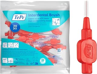 TePe Interdentalbürste, Extra Soft, Rot, 0,5 mm/ISO-Größe 2, 20 Stk. | Plaque-Entfernung, effektive Reinigung zwischen den Zähnen, für kleine Zahnzwischenräume