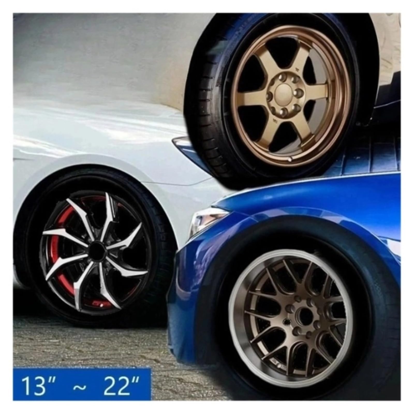 Amazon.co.jp: ATATKTKYsy 2個 5穴マグナム カーリム 14 15 16 17 18 