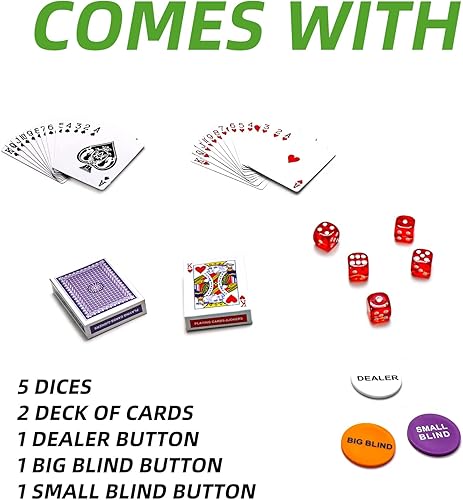 Miniatura 5 de NOLIE Casino - Juego de fichas de póquer, 200 unidades, 300 unidades, con funda de aluminio para jugar (0.41oz)