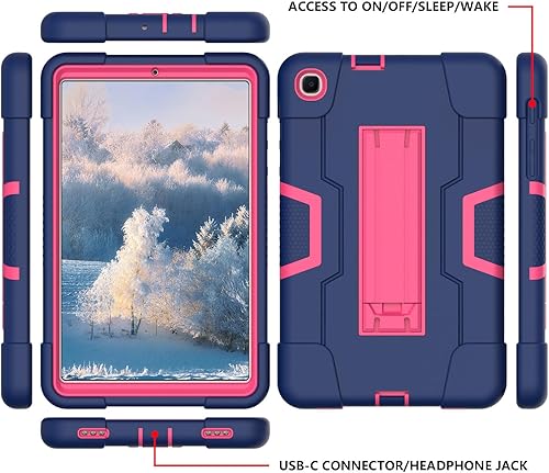 Miniatura 25 de Funda para Samsung Galaxy Tab A 8.4 2020, resistente policarbonato duro de silicona suave a prueba de golpes, resistente funda protectora de alto