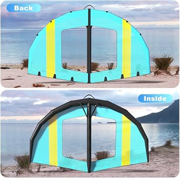 Portable Windsurfing Inflatable Wing, Windsurf Sail For Adults, Handheld Wing Foil Kite Surfing Inflatable Wing With Window,4㎡,5㎡,6㎡,Wingsurfer Kite For Surfing, Water Play