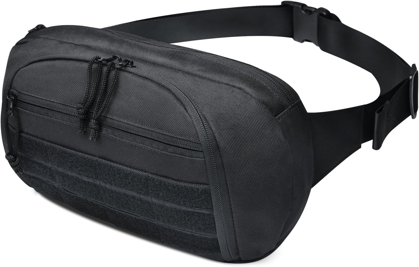 Entchin Tactical Fanny Pack for Men Women,Multifunctional Crossbody Bag with Elastic Band Holder,Concealed Carry Waist Pounch (E109 Black) - Image 2