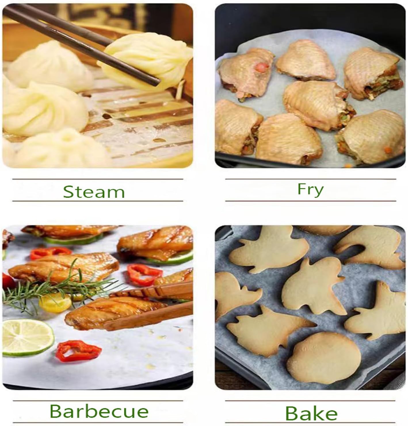 White Parchment Paper Sheets for Baking, Precut Nonstick Baking Paper Squares for Toaster Oven Trays 200 Count Parchment Paper Liners (8 x 8 Inches) - Image 8