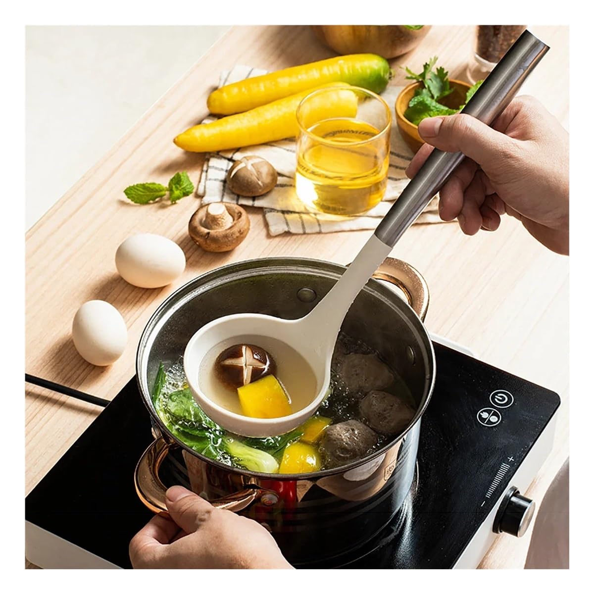 6 szt. czarny silikonowy zestaw przyborów kuchennych gospodarstwa domowego naczynia kuchenne szpatułka sitko łyżka do zupy klips do spaghetti zestawy narzędzi do gotowania