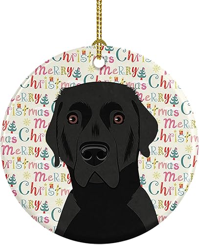 Miniatura 56 de Caroline's Treasures Adorno navideño de husky siberiano en blanco y negro #2 de cerámica para árbol de Navidad, decoración colgante para el hogar,