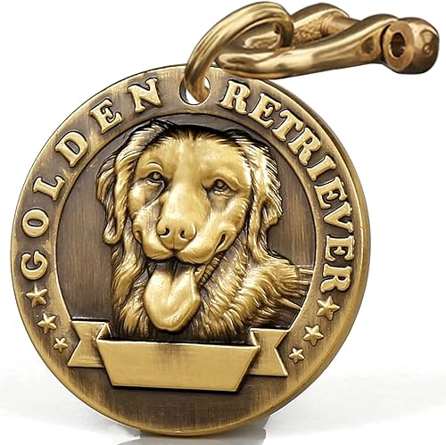 Etiqueta para perro retro de cobre puro tridimensional con estampado de mascotas en relieve, etiquetas personalizadas para mascotas, etiquetas de