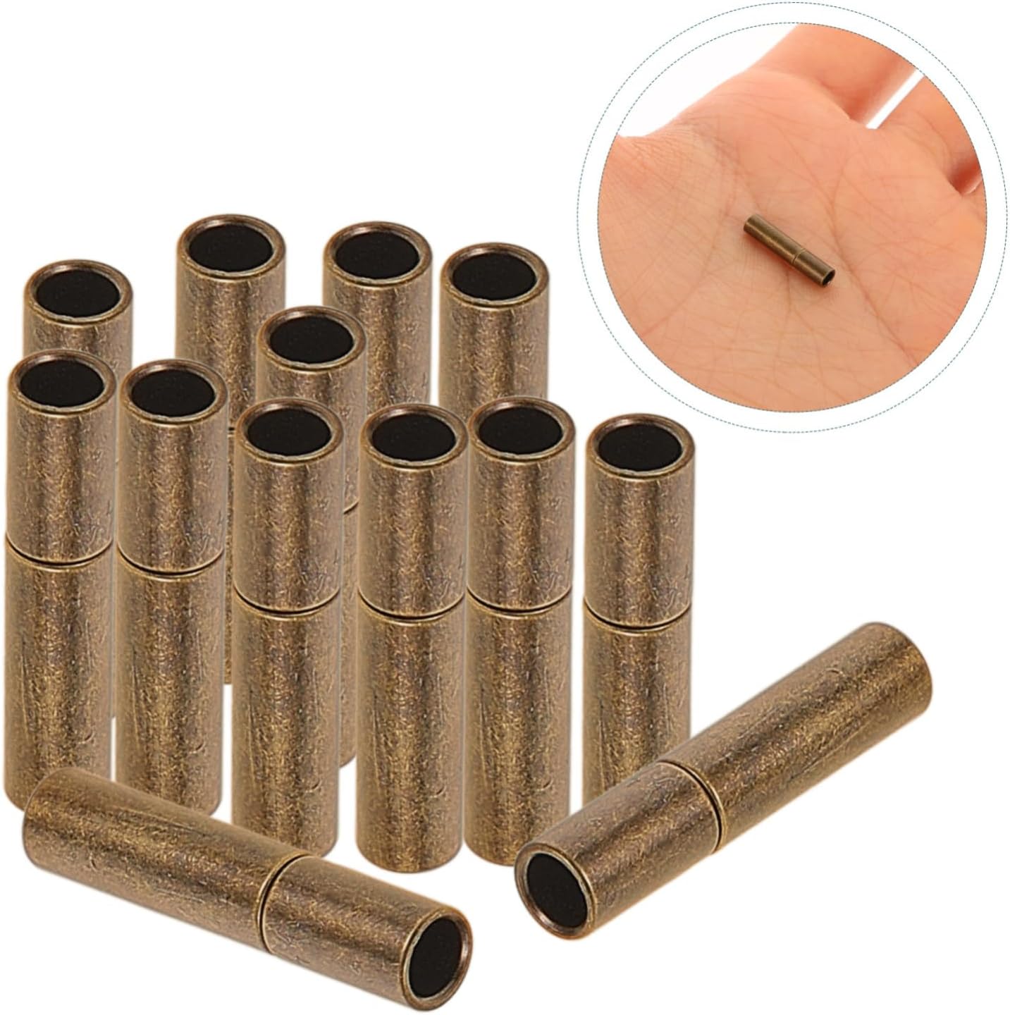 ARTIBETTER 20pcs End Caps for Jewelry Making Bracelet Ends Modern Design Locking Rope Cap DIY Accessory