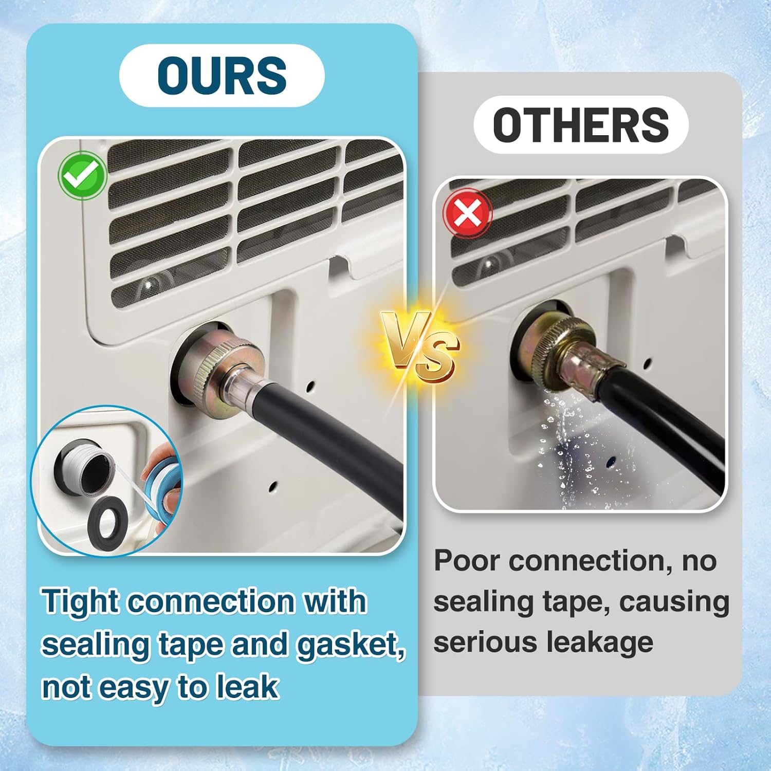 20 FT Extra Long Leakproof Dehumidifier Drain Hose - Thickened Dehumidifier Hose with Rustproof 3/4" FHT Connector Fits Most of Dehumidifiers for Large Space Basement Warehouse