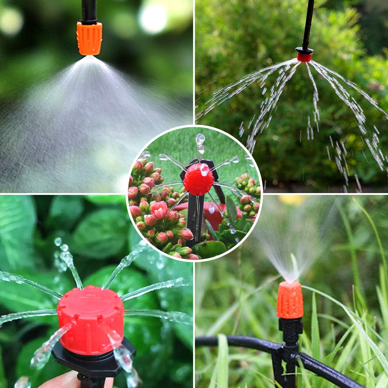 Buluri 98ft/30m Drip Irrigation Kits-DIY Irrigation System with Adjustable Nozzle，Automatic Micro Irrigation Tubing Kits, Water-Saving Sprinkler System for Greenhouse, Raised Flower Bed, Patio : Patio, Lawn & Garden