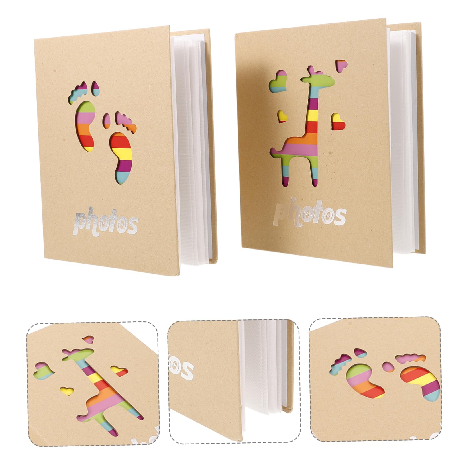 Cabilock 6piezas Álbum De Fotos Para Bebés Conjunto De Álbum Portátil Para Recuerdos Infantiles Para Fotos De Recién Nacidos y Celebraciones Familiares