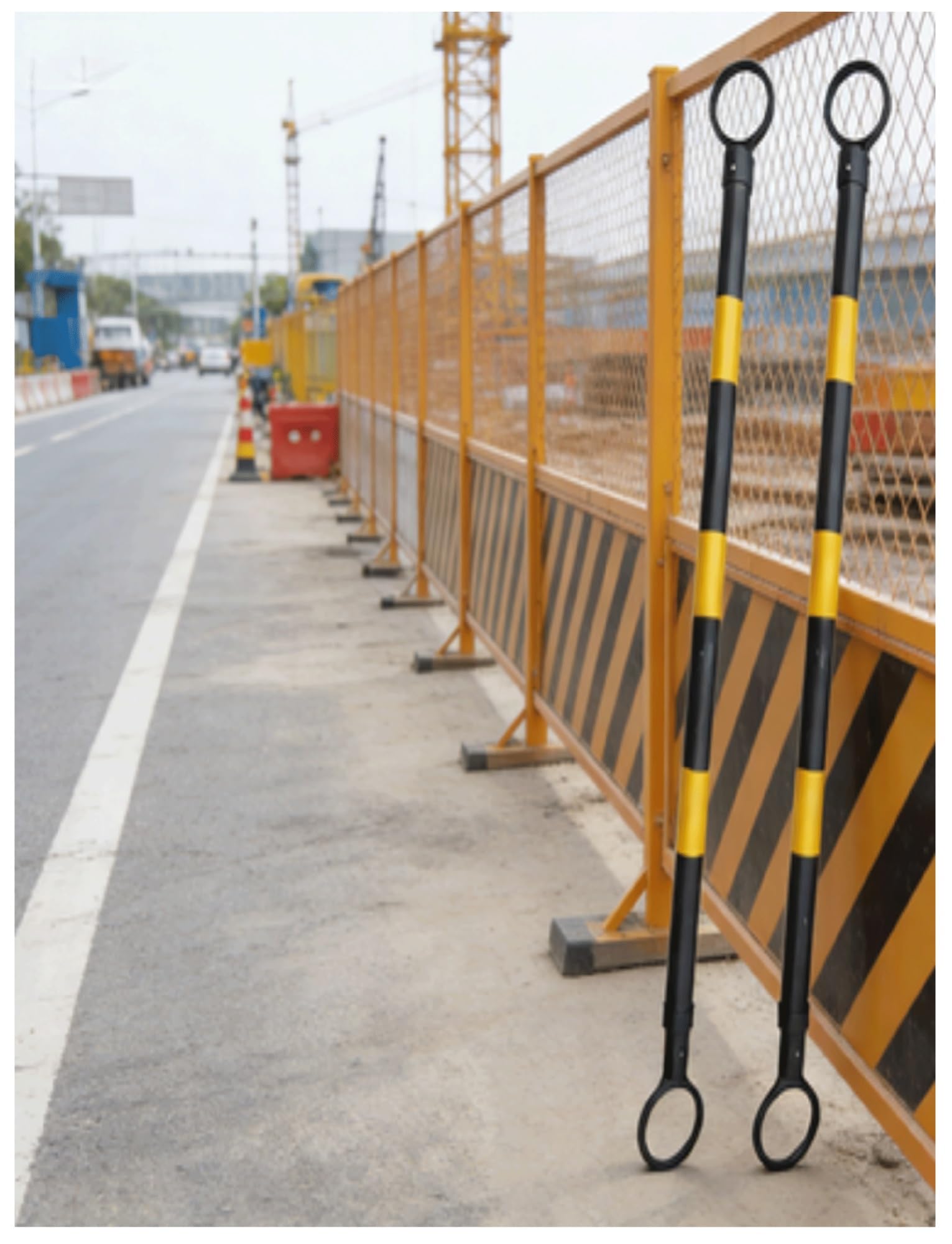 Cônes de signalisation avec barre rétractable pour stopper les intrusions sur vos zones