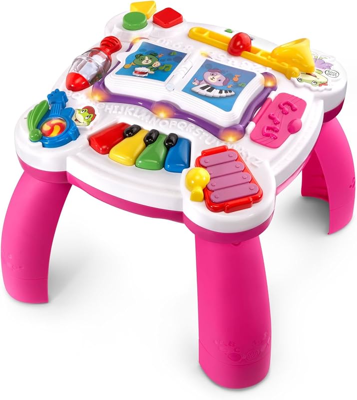 Mesa musical LeapFrog Learn and Groove (embalaje sin frustración), rosa