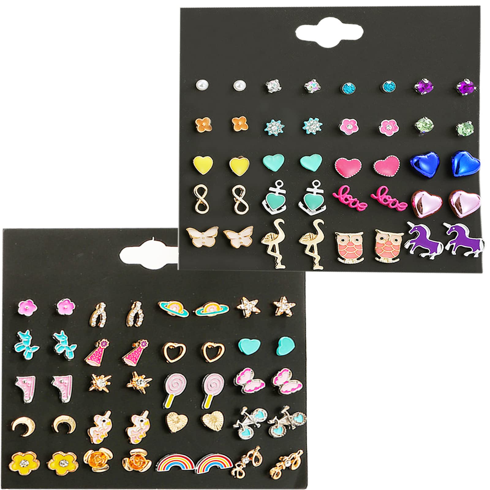 Cute animal stud earrings, colourful earrings, for decoration of stud earrings wear matching accessories, Alloy, stainless steel - Image 2