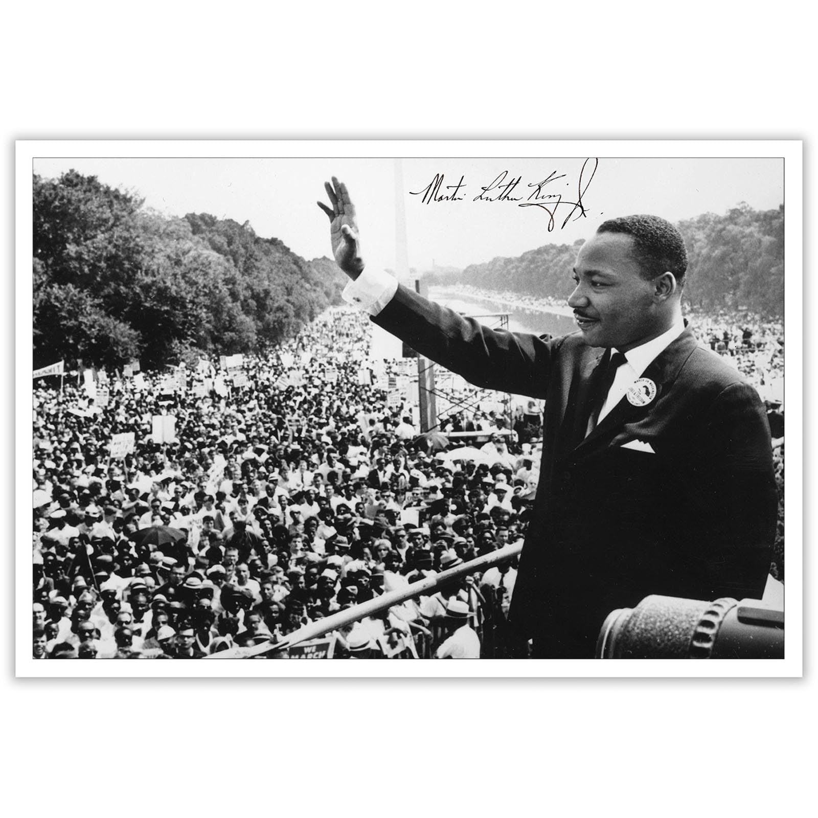 Martin Luther King Poster I have a dream speech scene Black and white old photos African American Hero Wall Art History Posters for MLK Poster Wall