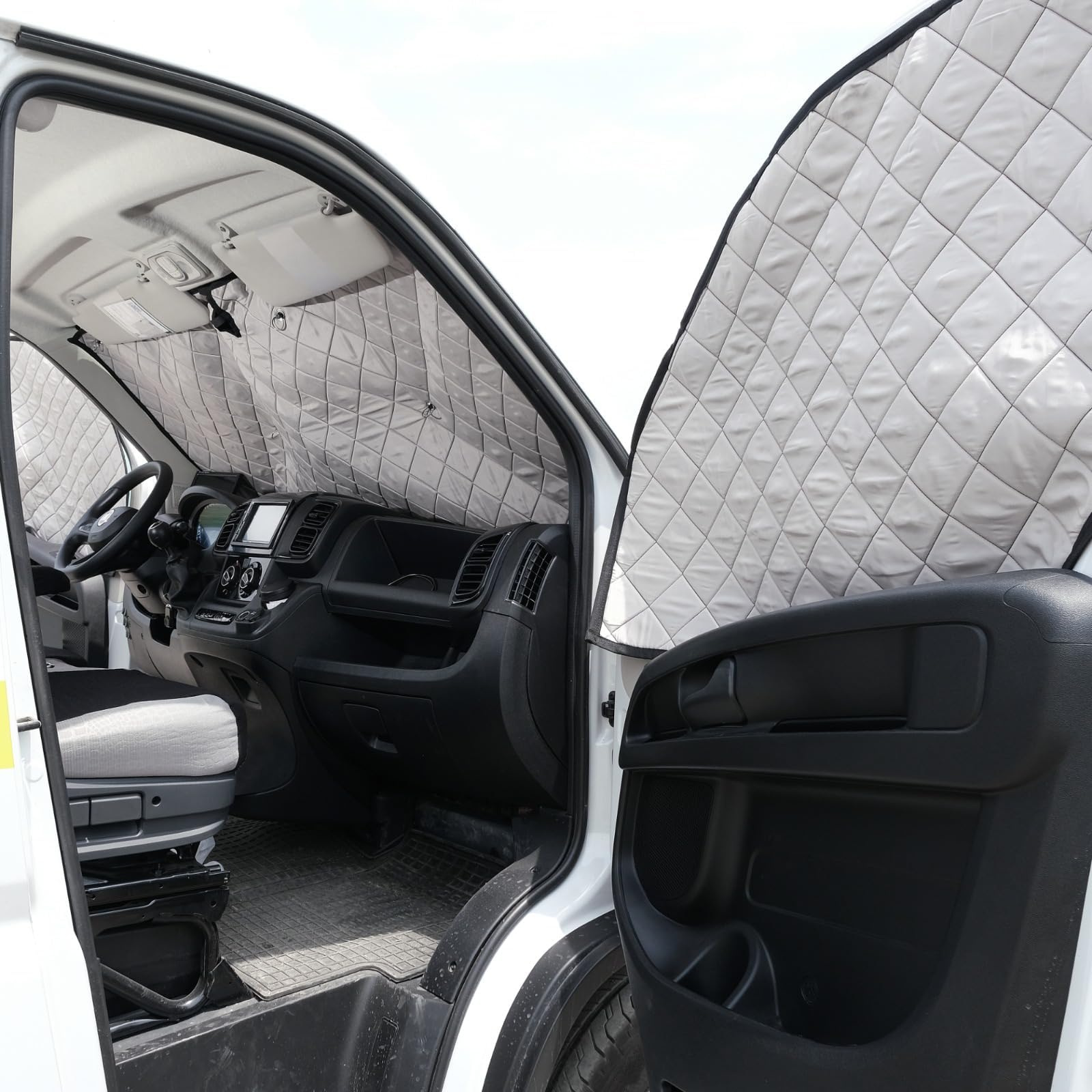 Kogaa Internal Thermal Front Windscreen Cover for Renault Trafic Custom, Thermal Blind Set, Window Set Sun Shade Blackout Screen, Motorhome Internal Thermal Blind, Campervans & Motorhome Accessories
