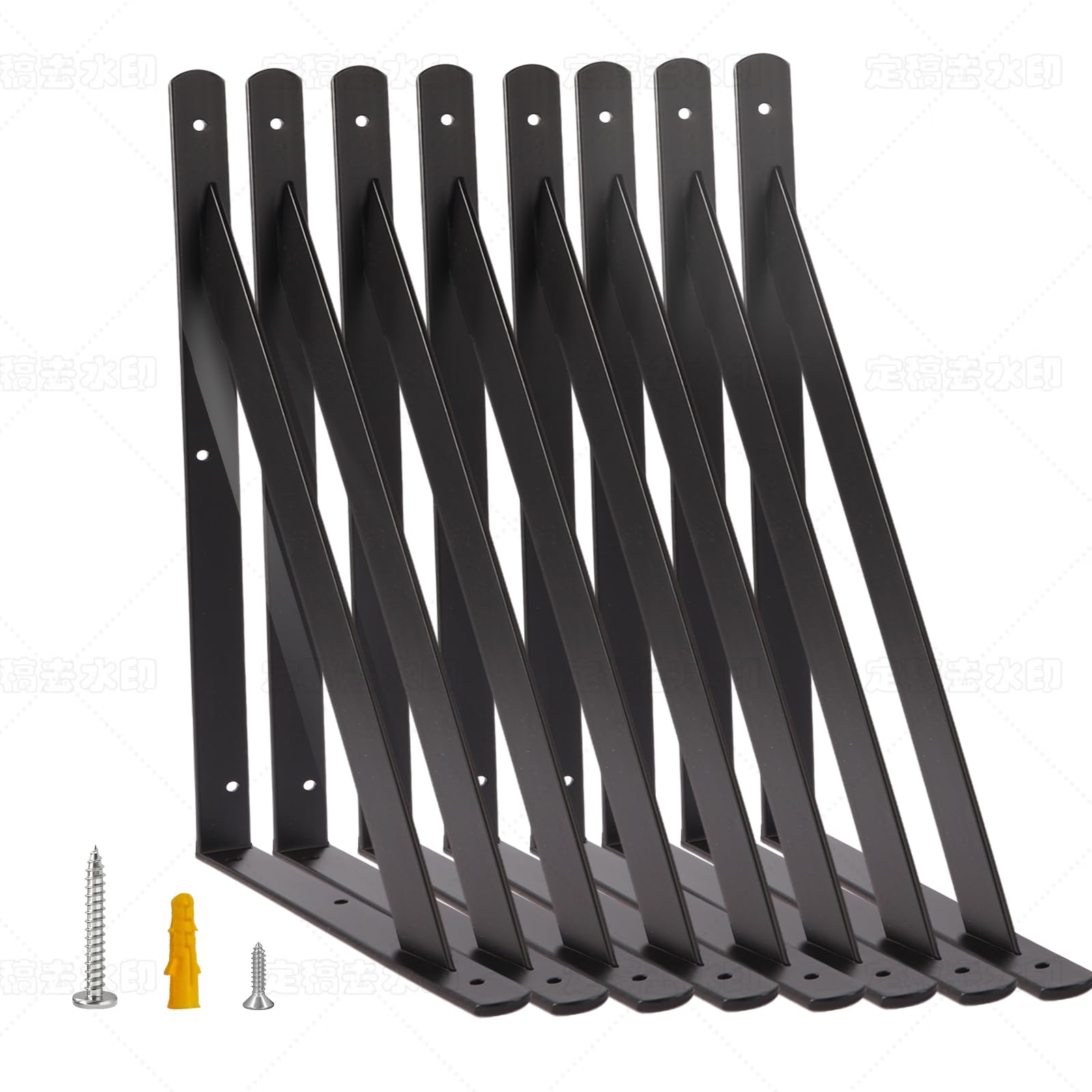 Heavy Duty Brackets Pack of 8 I 300 x 500 mm I Heavy Duty Console Shelf Support with Screws I Wall Mount Shelf Load Capacity 150 kg I Shelf Brackets Wall Mounting Console (Pack of 8)-image-12