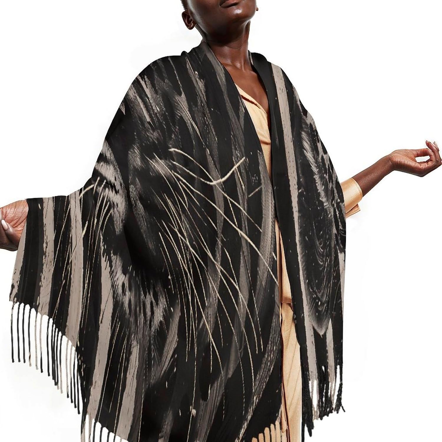 Striped Leopard Scarf for Women Men Classic Fashion Blanket Scarves Soft Cashmere Feel Scarf Cold Weather Warm Long Shawl Winter Large Scarves Classic Blanket Scarfs Thick