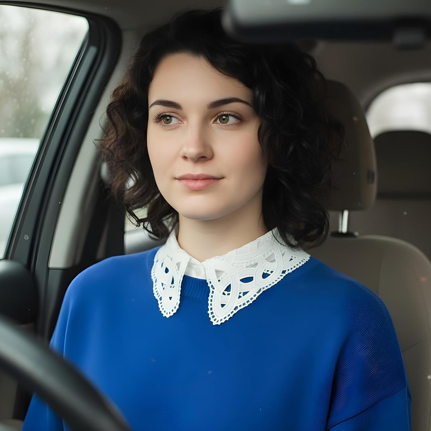 Fake White Collar, Peter Pan Collar Shirt Women Detachable Dickey Collars Faux False Lapel for Women and Girls - Image 6