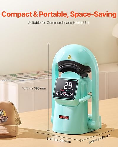 Vista 23 de Happybuy prensa de calor para decorar sombreros y demás. Negro