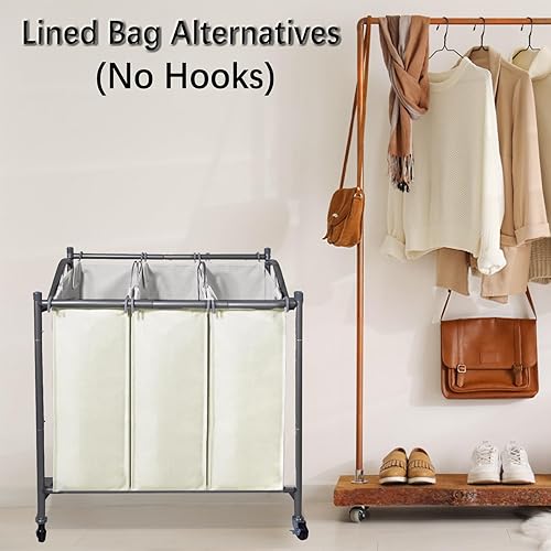 Miniatura 2 de Iceberg Elf Bolsa de repuesto para ropa sucia, bisel duradero e impermeable, cesta de ropa sucia, bolsas de repuesto extraíbles (sin ganchos),